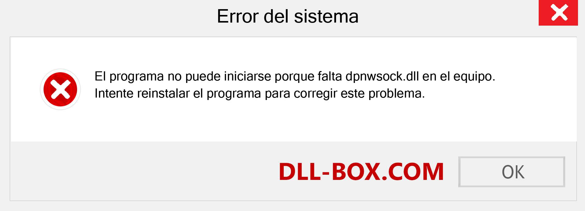 ¿Falta el archivo dpnwsock.dll ?. Descargar para Windows 7, 8, 10 - Corregir dpnwsock dll Missing Error en Windows, fotos, imágenes