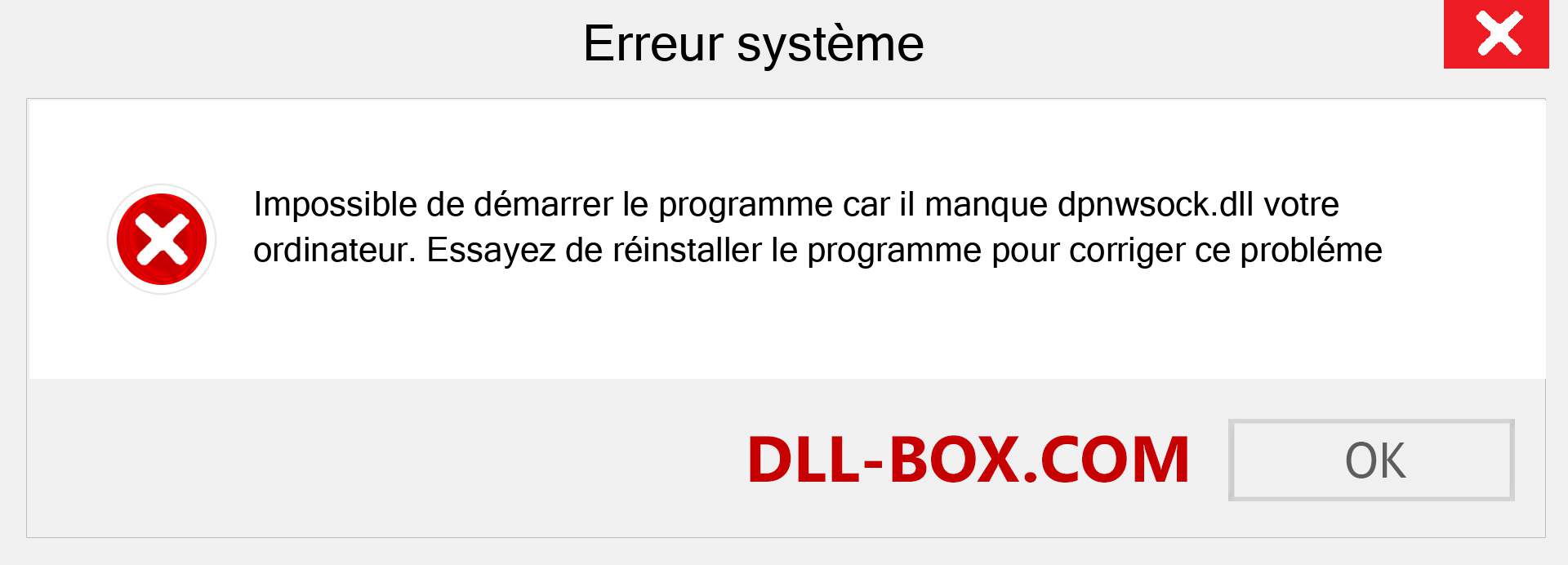 Le fichier dpnwsock.dll est manquant ?. Télécharger pour Windows 7, 8, 10 - Correction de l'erreur manquante dpnwsock dll sur Windows, photos, images